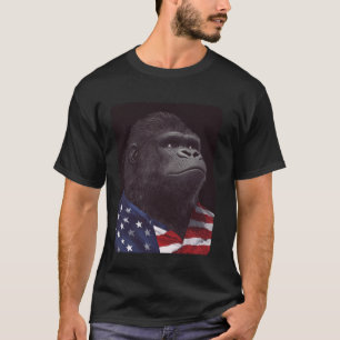 Amerikaanse vlag gorilla t-shirt