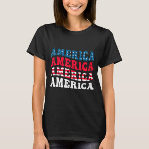 Amerikaanse vlag grafisch grappig 4 juli t-shirt