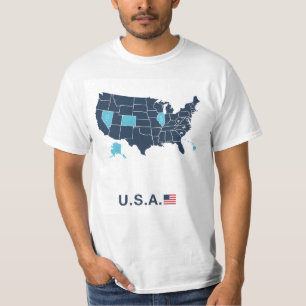 Amerikaanse Vlag Grafische kaart Patriottisch  T-shirt