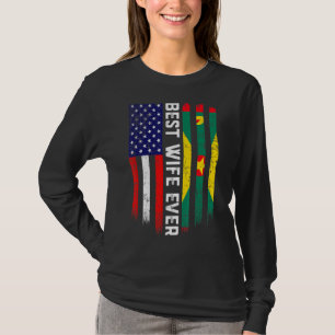 Amerikaanse vlag & Grenada vlag beste vrouw ooit f T-shirt