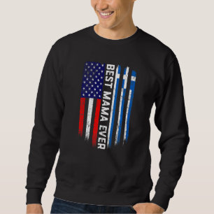 Amerikaanse vlag & Griekenland vlag beste mama ooi Trui