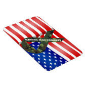 Amerikaanse vlag groene camo steun onze troepen magneet (Rechterzijde)