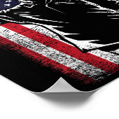 Amerikaanse vlag groet herdenking poster (Hoek)