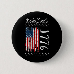 Amerikaanse vlag Grondwet van de Verenigde Staten Ronde Button 5,7 Cm