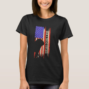 Amerikaanse vlag Groot Engels Bulldog Dog mam Sil T-shirt