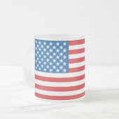 amerikaanse vlag groot matglas koffiemok (Voorkant links)