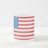 amerikaanse vlag groot matglas koffiemok (Center)