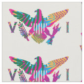 Amerikaanse vlag (groot) tropische bladeren stof (Close Up)