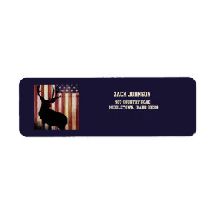 Amerikaanse vlag Grote Elk Retouradres Etiket