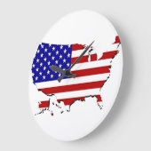 Amerikaanse vlag grote klok (Hoek)