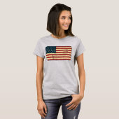Amerikaanse vlag Grungy T-shirt (Voorkant volledig)