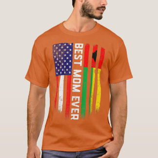 Amerikaanse vlag & Guinee-Bissau vlag Beste mam oo T-shirt