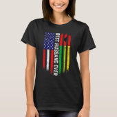 Amerikaanse vlag & Guinee Bissau vlag Beste man Ev T-shirt (Voorkant)