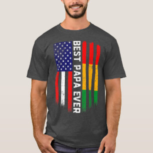 Amerikaanse vlag & Guinee - vlag Beste Papa ooit T-shirt