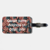 Amerikaanse vlag Guitar Art Bagagelabel (Achterkant horizontaal)