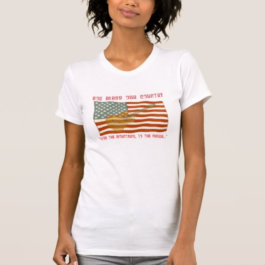 Amerikaanse vlag Guitar T-shirt (Voorkant)