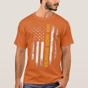 -Amerikaanse Vlag-Ham-radio-operator T-shirt