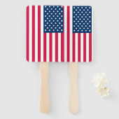 Amerikaanse vlag handwaaier (Voorkant en achterkant)