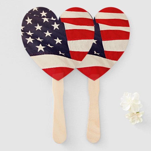 Amerikaanse vlag handwaaier (Voorkant en achterkant)