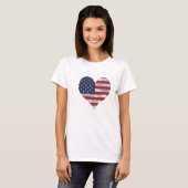 Amerikaanse vlag Hanes T-Shirt (Voorkant volledig)