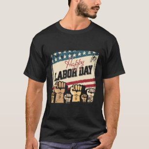 Amerikaanse vlag Happy Labor Day 4 september T-shirt