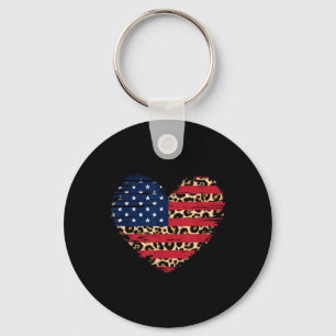 Amerikaanse vlag Hart Amerikaanse Patriottische St Sleutelhanger
