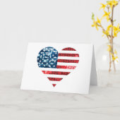 amerikaanse vlag hart kaart (Gele Bloem)