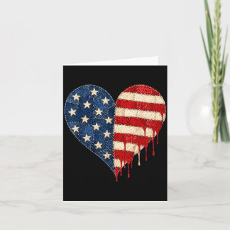Amerikaanse Vlag Hart Patriottisch Druppelend Hart Kaart