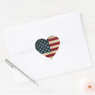 Amerikaanse vlag hart sticker