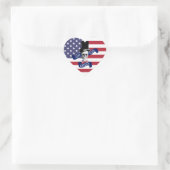 Amerikaanse vlag hart sticker (Tas)
