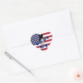 Amerikaanse vlag hart sticker (Envelop)