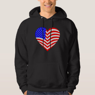 amerikaanse vlag hart verenigt patriottisch hoodie