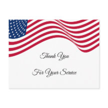 Amerikaanse vlag Hartelijk dank voor uw service