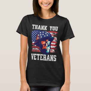 Amerikaanse vlag Hartelijk dank voor veteranen op  T-shirt