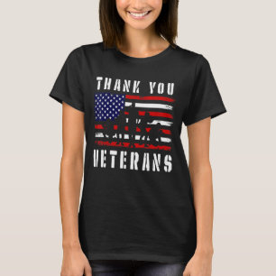 Amerikaanse vlag Hartelijk dank voor veteranen Pro T-shirt