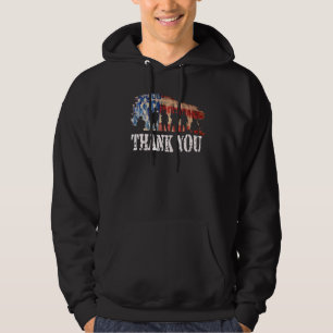 Amerikaanse vlag Hartelijk dank voor veteranen uit Hoodie