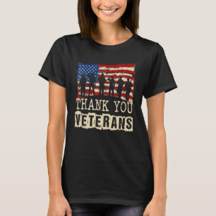 Amerikaanse vlag Hartelijk dank voor veteranen uit T-shirt