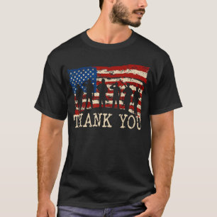 Amerikaanse vlag Hartelijk dank voor veteranen uit T-shirt