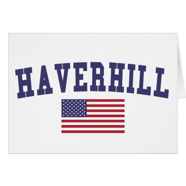 Amerikaanse vlag Haverhill (Voorkant Horizontaal)