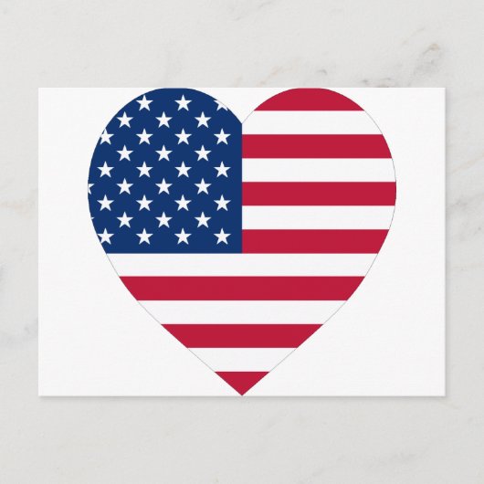 Amerikaanse vlag Heart Briefkaart (Voorkant)