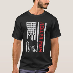 Amerikaanse vlag Heeler Mam Patriottische Australi T-shirt