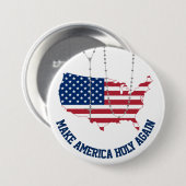Amerikaanse vlag Heilige Rosary Ronde Button 7,6 Cm (Voorkant /achterkant)