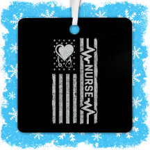 Amerikaanse vlag held hart verpleegkundige waarder