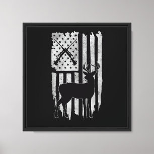 Amerikaanse Vlag Hertenjacht Patriottische Jager M Canvas Afdruk