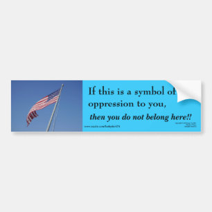 Amerikaanse vlag hier bumpersticker