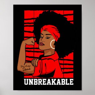 Amerikaanse vlag HIV Aids Hersenaneurysma CVA Poster