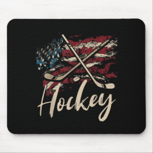 Amerikaanse Vlag Hockey 4 juli Patriottische Sport Muismat