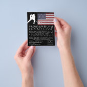 Amerikaanse vlag, Hockey Player, Camp Adverteren Flyer (Hand)