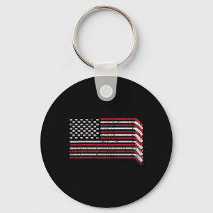 Amerikaanse vlag hockey steekt Amerikaanse trots o Sleutelhanger