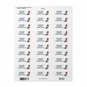 Amerikaanse vlag hoge hak schoen etiket (Full Sheet)